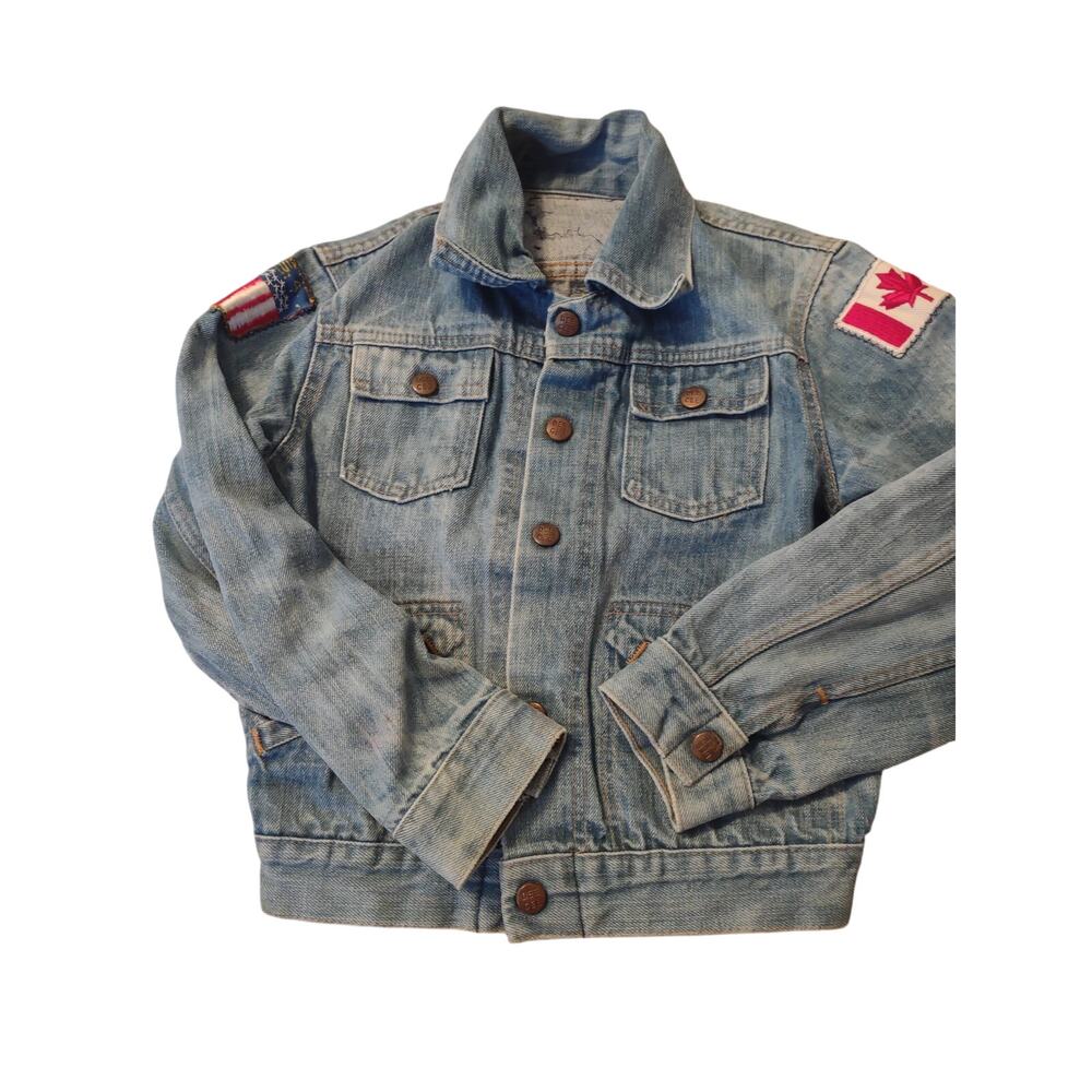 Girl's 1970s Vintage Dee Cee Denim Jacket 12 Patches Groovy Hippie Bohemian